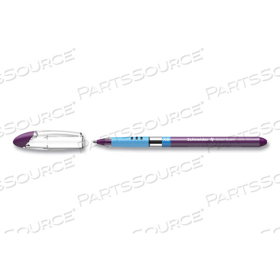 SLIDER BASIC BALLPOINT PEN, STICK, EXTRA-BOLD 1.4 MM, VIOLET INK, VIOLET BARREL by Schneider SLIDER BASIC BALLPOINT PEN, STICK, EXTRA-BOLD 1.4 MM, VIOLET INK, VIOLET BARREL by Schneider