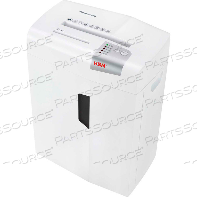SHREDSTAR S25 STRIP-CUT SHREDDER WITH CD SLOT - 25 SHEET - 6.9 GALLON CAPACITY - WHITE by HSM Classic SHREDSTAR S25 STRIP-CUT SHREDDER WITH CD SLOT - 25 SHEET - 6.9 GALLON CAPACITY - WHITE by HSM Classic
