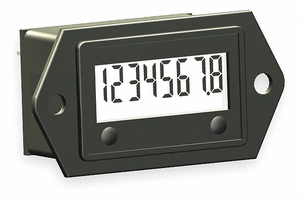 LCD HOUR METER 2-HOLE 1.10 IN FLANGE by Trumeter