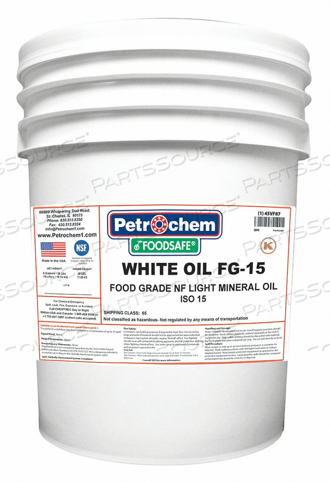 MINERAL HYDRAULIC OIL 5 GAL. PAIL by Petrochem MINERAL HYDRAULIC OIL 5 GAL. PAIL by Petrochem