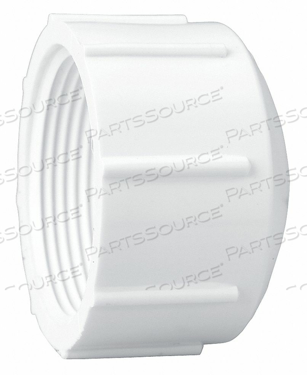 HEX HEAD CAP, 1 IN FITTING PIPE SIZE, SCHEDULE 40, FEMALE NPT, 450 PSI, WHITE by Lasco