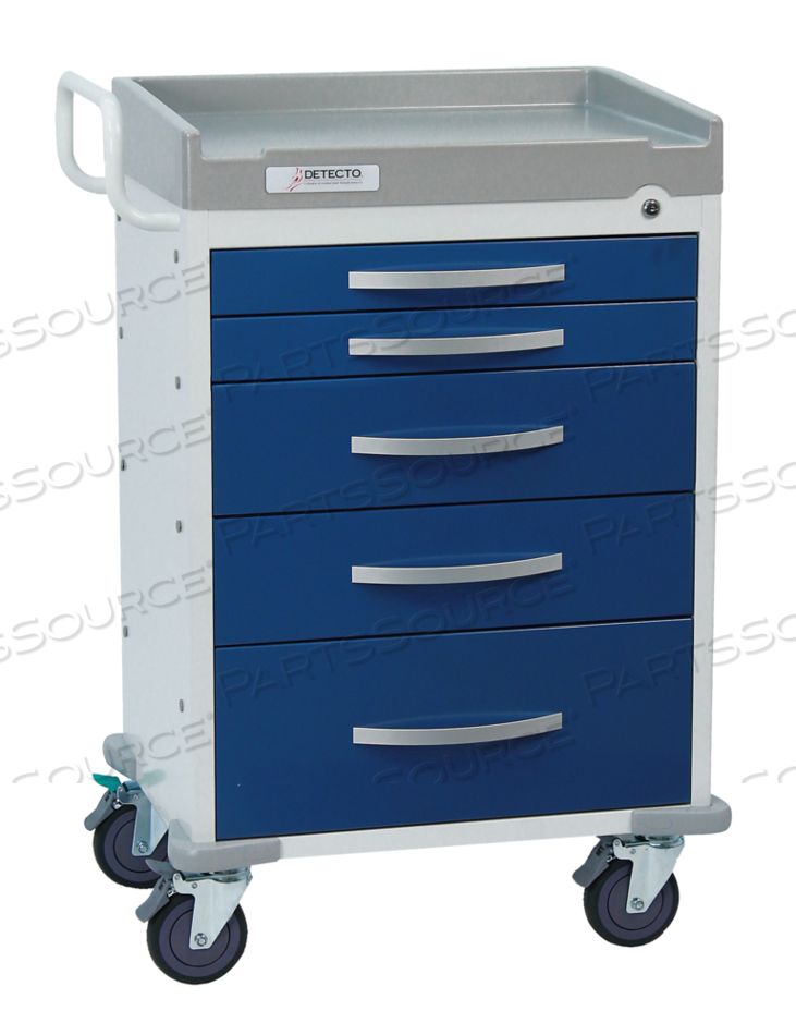 RESCUE SERIES ANESTHESIOLOGY MEDICAL CART WITH 6 BLUE DRAWERS, 2200 LB by Detecto Scale / Cardinal Scale RESCUE SERIES ANESTHESIOLOGY MEDICAL CART WITH 6 BLUE DRAWERS, 2200 LB by Detecto Scale / Cardinal Scale