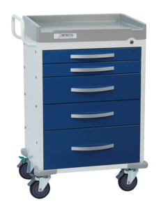 RESCUE SERIES ANESTHESIOLOGY MEDICAL CART WITH 6 BLUE DRAWERS, 2200 LB by Detecto Scale / Cardinal Scale