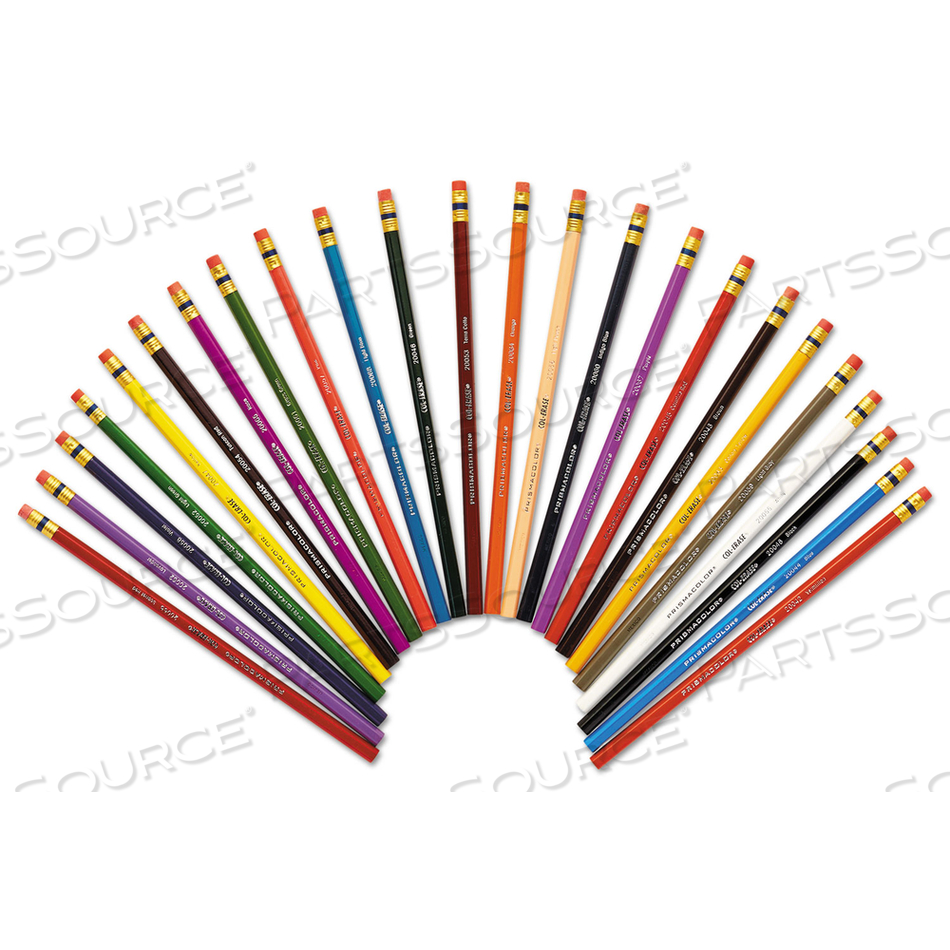 COL-ERASE PENCIL WITH ERASER, 0.7 MM, 2B (#1), ASSORTED LEAD/BARREL COLORS by Prismacolor COL-ERASE PENCIL WITH ERASER, 0.7 MM, 2B (#1), ASSORTED LEAD/BARREL COLORS by Prismacolor