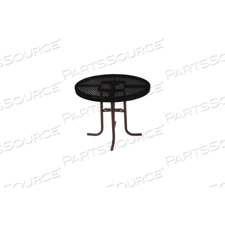 36" ROUND DIAMOND FOOD COURT PORTABLE TABLE, BLACK 