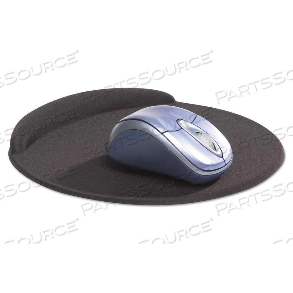 VISCOFLEX OVAL MOUSE PAD, 8" DIA., BLACK 