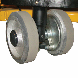 TWO 7" POLYURETHANE STEER WHEELS & BRAKES FOR WESCO PALLET TRUCK 984873 by Wesco