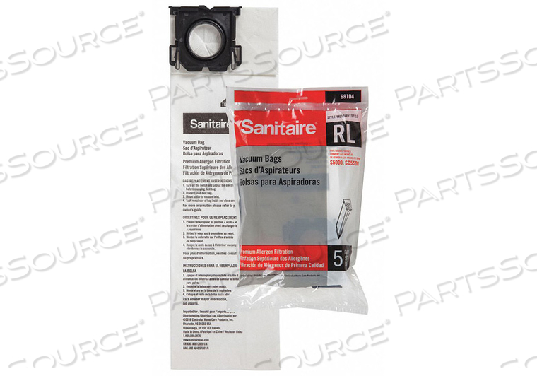 VACUUM BAG FOR UPRIGHT VACUUM PK5 by Sanitaire VACUUM BAG FOR UPRIGHT VACUUM PK5 by Sanitaire