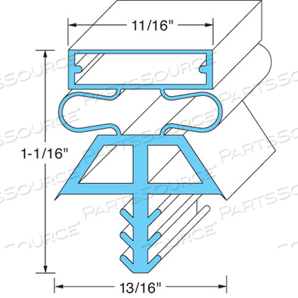 DOOR GASKET - RH, 36-1/2" X 77-1/2" 