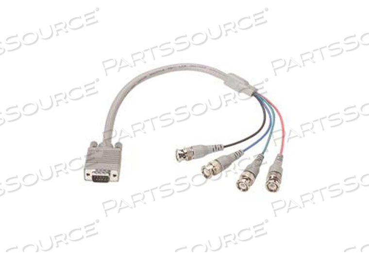 VGA BREAKOUT CABLE DB9 MALE WITH 4 BNC MALE - 6.0 FT by L-com, Inc. VGA BREAKOUT CABLE DB9 MALE WITH 4 BNC MALE - 6.0 FT by L-com, Inc.