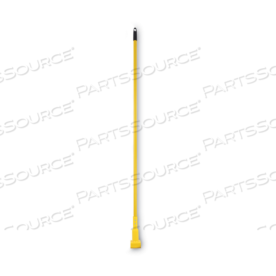 PLASTIC JAWS MOP HANDLE FOR 5 WIDE MOP HEADS, ALUMINUM, 1" DIA X 60", YELLOW by Boardwalk
