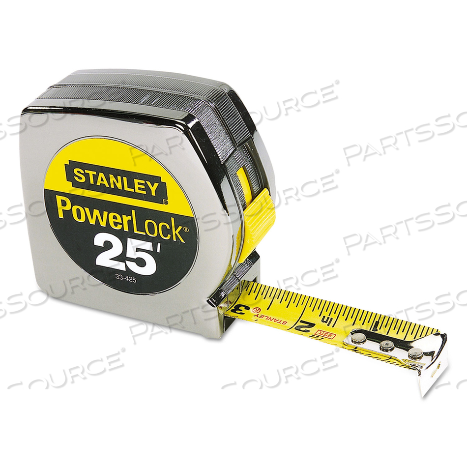33-425 STANLEY POWER LOCK TAPE MEASURE,TAPE RULE,CLASSIC,1" BLADE WIDTH,L 25' by Stanley 33-425 STANLEY POWER LOCK TAPE MEASURE,TAPE RULE,CLASSIC,1" BLADE WIDTH,L 25' by Stanley