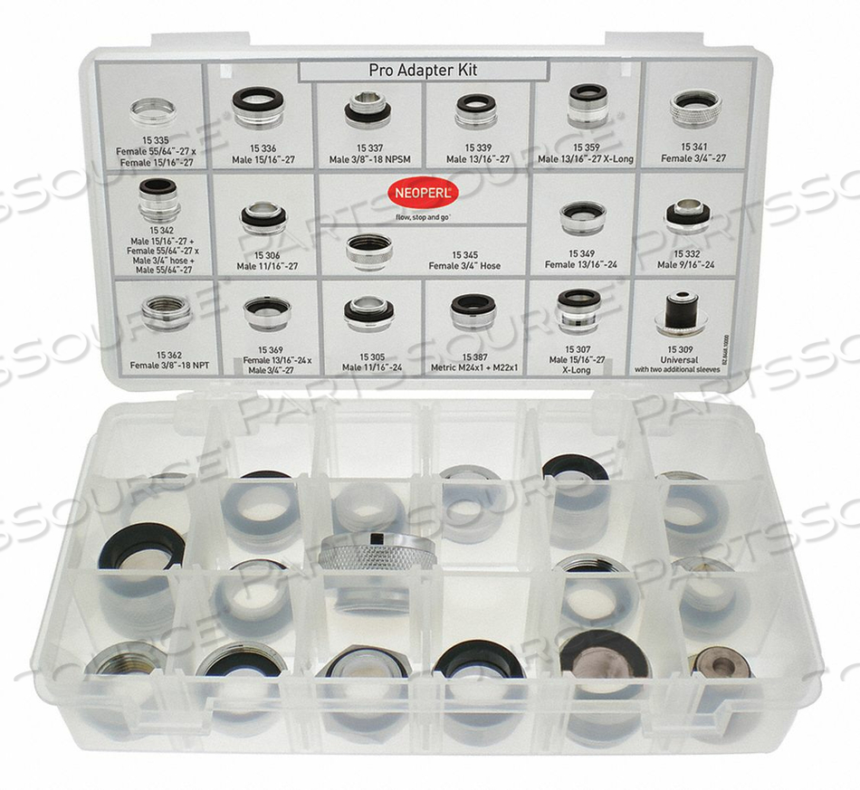 FAUCET OUTLET ADAPTER, THREAD SIZE TYPE DUAL, THREAD SIZE MULTIPLE THREAD SIZES, CHROME FINISH, STANDARDS NSF 61 by Neoperl FAUCET OUTLET ADAPTER, THREAD SIZE TYPE DUAL, THREAD SIZE MULTIPLE THREAD SIZES, CHROME FINISH, STANDARDS NSF 61 by Neoperl