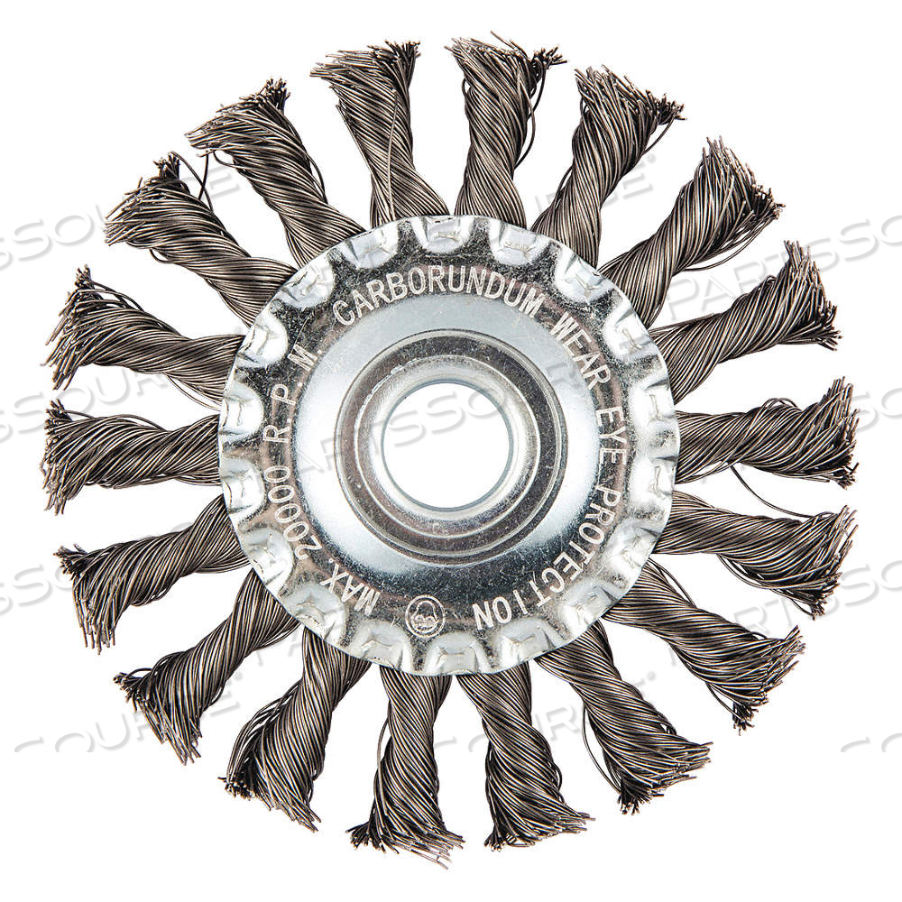 WIRE WHEEL BRUSH, TWISTED STEEL, 4 IN DIA X 1/2 IN WD, 1/2 IN ARBOR, 0.014 IN FILL by Approved Vendor WIRE WHEEL BRUSH, TWISTED STEEL, 4 IN DIA X 1/2 IN WD, 1/2 IN ARBOR, 0.014 IN FILL by Approved Vendor