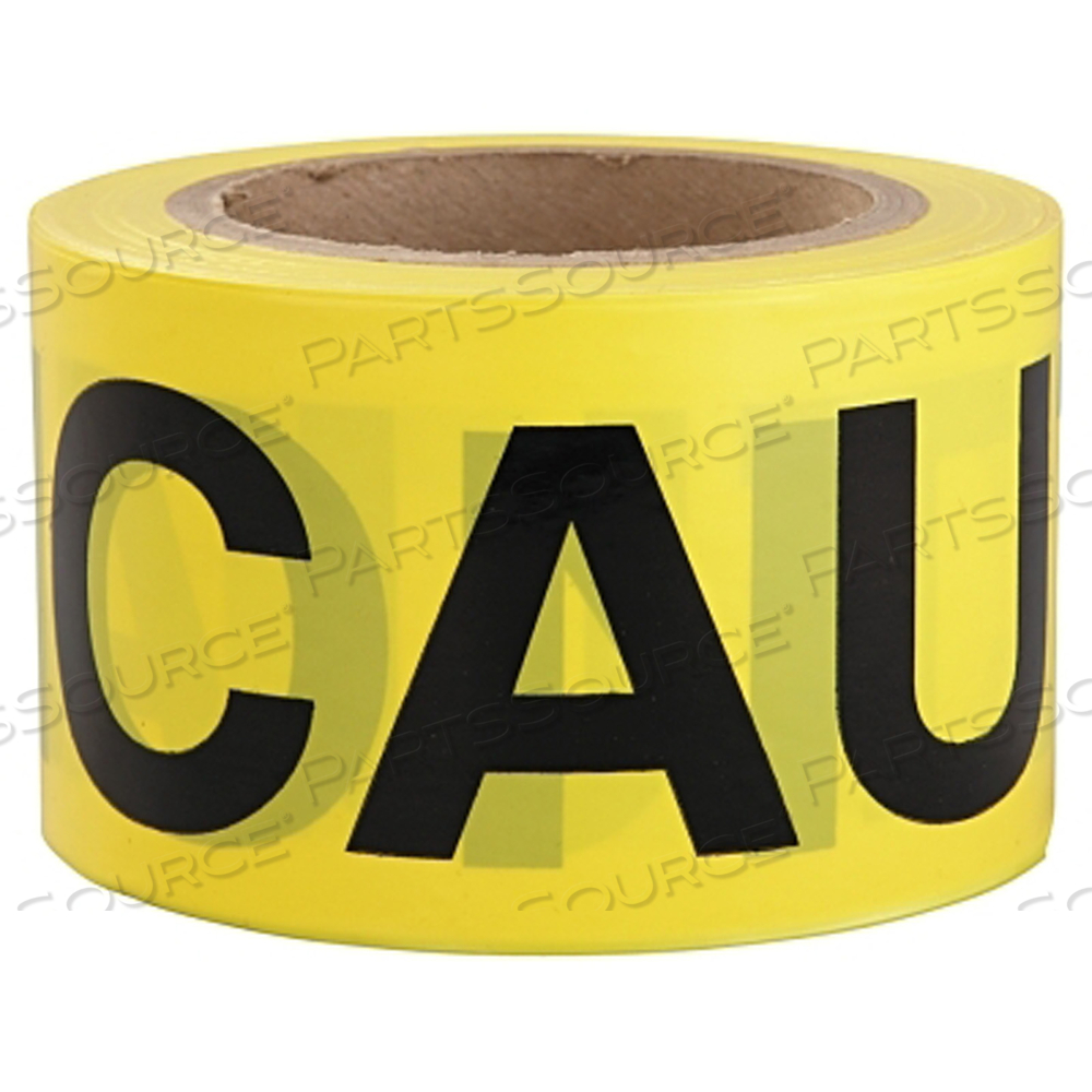 BARRICADE TAPE, 3 IN X 300 FT, YELLOW, CAUTION 