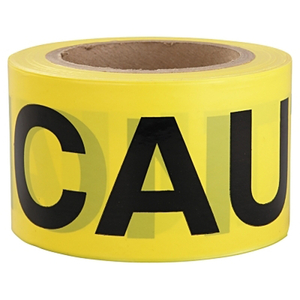 BARRICADE TAPE, 3 IN X 300 FT, YELLOW, CAUTION by Intertape