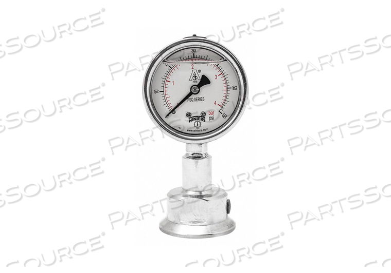 PRESSURE GAUGE 2-1/2 DIAL SIZE SILVER by Winters Instruments PRESSURE GAUGE 2-1/2 DIAL SIZE SILVER by Winters Instruments