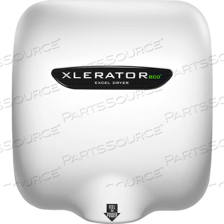 XLERATORECO AUTOMATIC HAND DRYER W/NOISE REDUCTION & HEPA FILTER, WHITE, 110-120V 