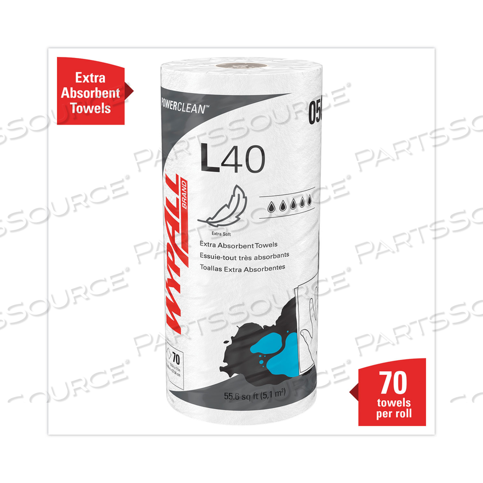 L40 TOWELS, SMALL ROLL, 10.4 X 11, WHITE, 70/ROLL by WypAll