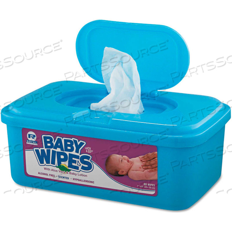 AMERCAREROYAL BABY WIPES TUB, WHITE, 80/TUB, 12/CASE by United Stationers Supply AMERCAREROYAL BABY WIPES TUB, WHITE, 80/TUB, 12/CASE by United Stationers Supply
