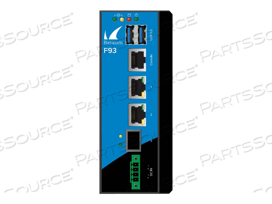 CLOUDGEN FIREWALL F-SERIES F93A.R, FIREWALL, 3 PORTS, GIGE, DC POWER, RAIL MOUNTABLE by Barracuda