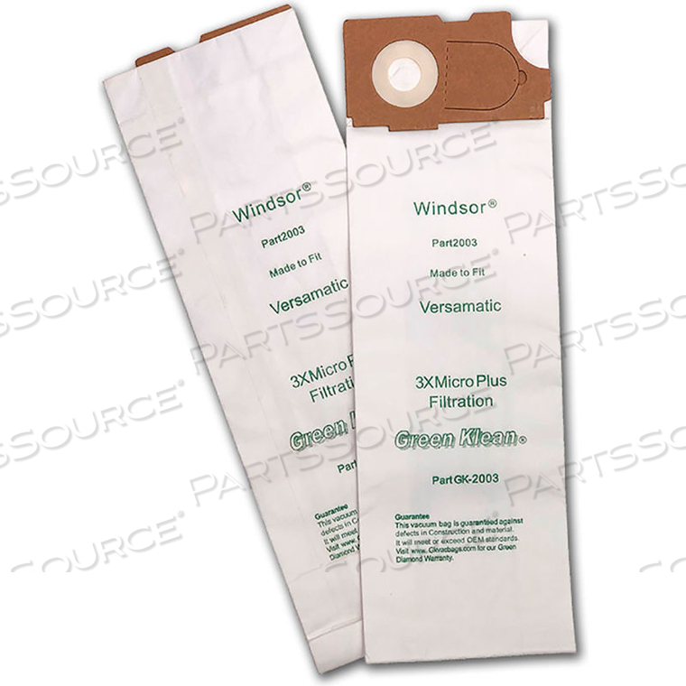 WINDSOR VERSAMATIC TRIPLE LAYER VACUUM BAG, ALSO FITS ALL STAR JAVELIN SERIES 14/18 by Kleen Green