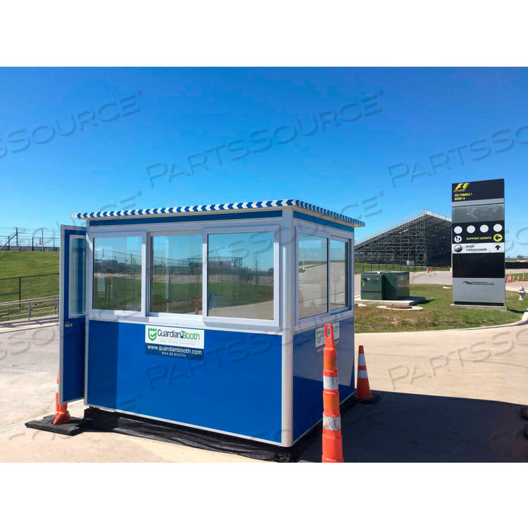 6'X8' GUARD BOOTH, BLUE - ECONOMY MODEL, PRE-ASSEMBLED by Guardian Booth LLC 6'X8' GUARD BOOTH, BLUE - ECONOMY MODEL, PRE-ASSEMBLED by Guardian Booth LLC