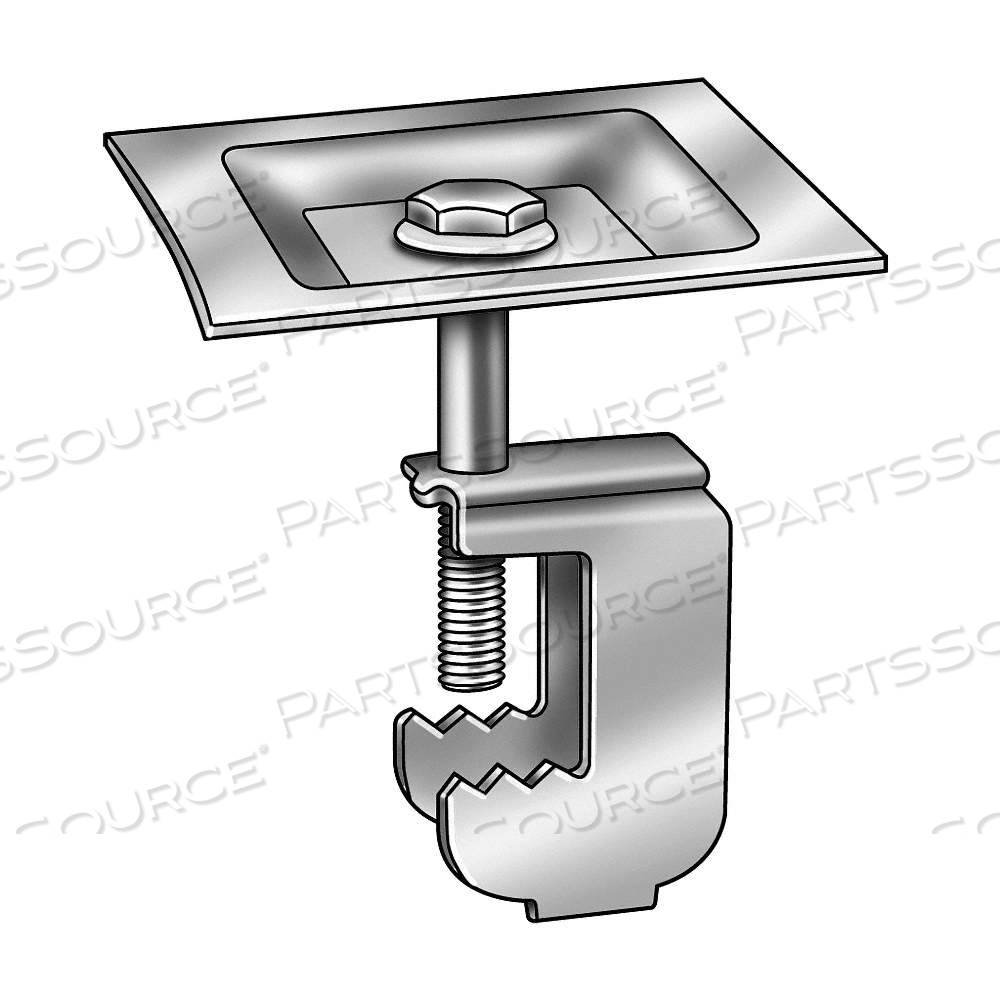 GRATING CLIP, G-CLIP, 1/4"-20 HEX HEAD CAP SCREW, 316 STAINLESS STEEL by Approved Vendor GRATING CLIP, G-CLIP, 1/4"-20 HEX HEAD CAP SCREW, 316 STAINLESS STEEL by Approved Vendor