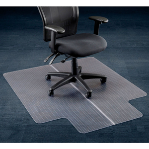 INTERION OFFICE CHAIR MAT FOR CARPET - 46"W X 60"L WITH 25" X 12" LIP - STRAIGHT EDGE by Aleco