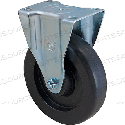 CASTER, PLATE5"OD, RIGID, B LACK 