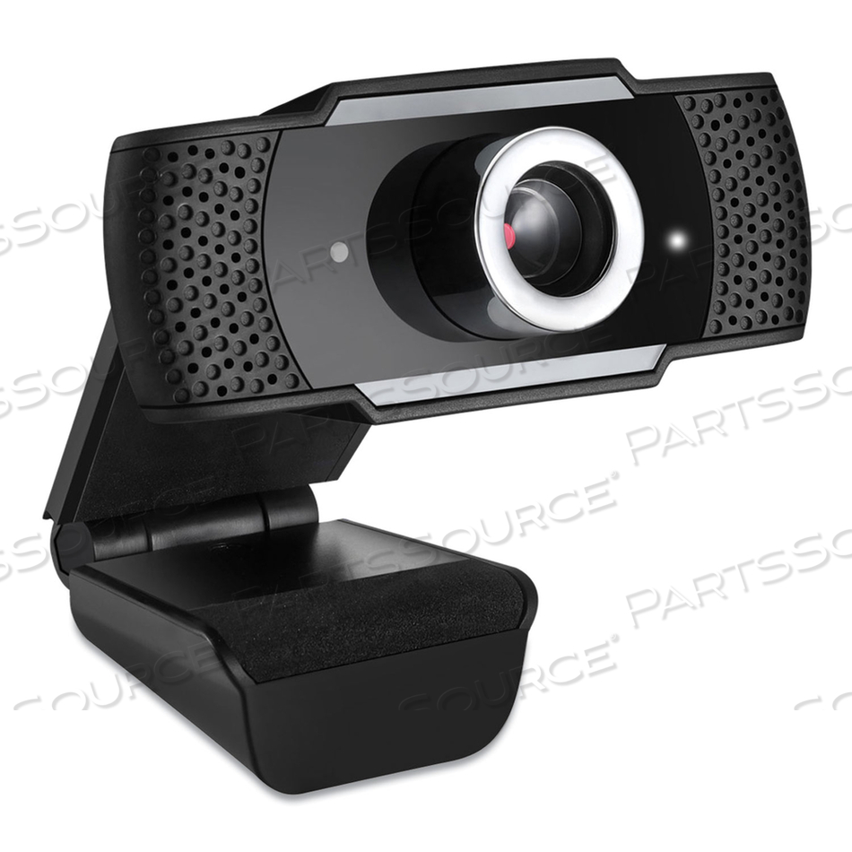 CYBERTRACK H4 1080P HD USB MANUAL FOCUS WEBCAM WITH MICROPHONE, 1920 PIXELS X 1080 PIXELS, 2.1 MPIXELS, BLACK by Adesso, Inc.