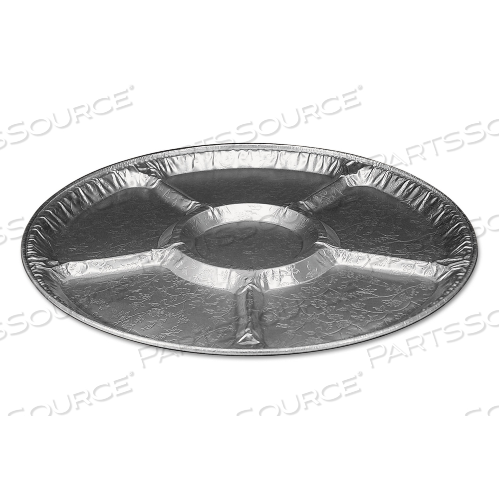 ALUMINUM LAZY SUSAN, 6 COMPARTMENTS, 18" DIAMETER X 0.94"H by HFA