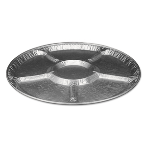 ALUMINUM LAZY SUSAN, 6 COMPARTMENTS, 18" DIAMETER X 0.94"H, 25/CARTON by HFA