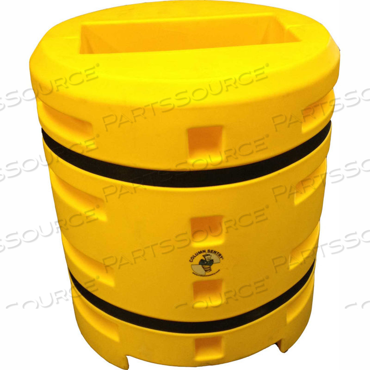 COLUMN COLUMN PROTECTOR, 12"X 24" RECTANGLE OPENING, 38" O.D. X 42"H, YELLOW by Sentry Protection System