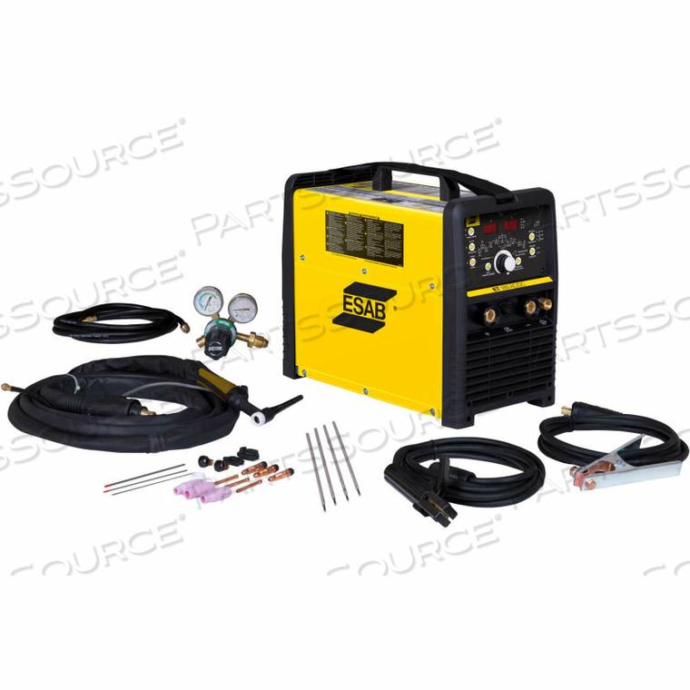 ET186I AC/DC TIG/STICK WELDER PACKAGE, 208/230V, 200A, SINGLE PHASE, 13' CABLE, YELLOW 