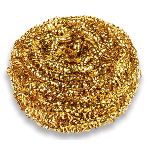 BRASS SCRUBBER, 50 G, GOLD, 72/CARTON by Kurly Kate