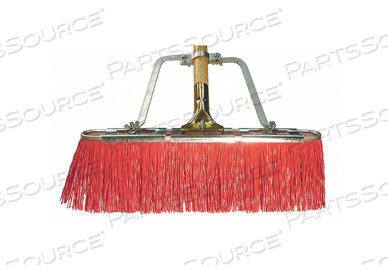 PUSH BROOM HEAD AND HANDLE 17 ORANGE by Tough Guy