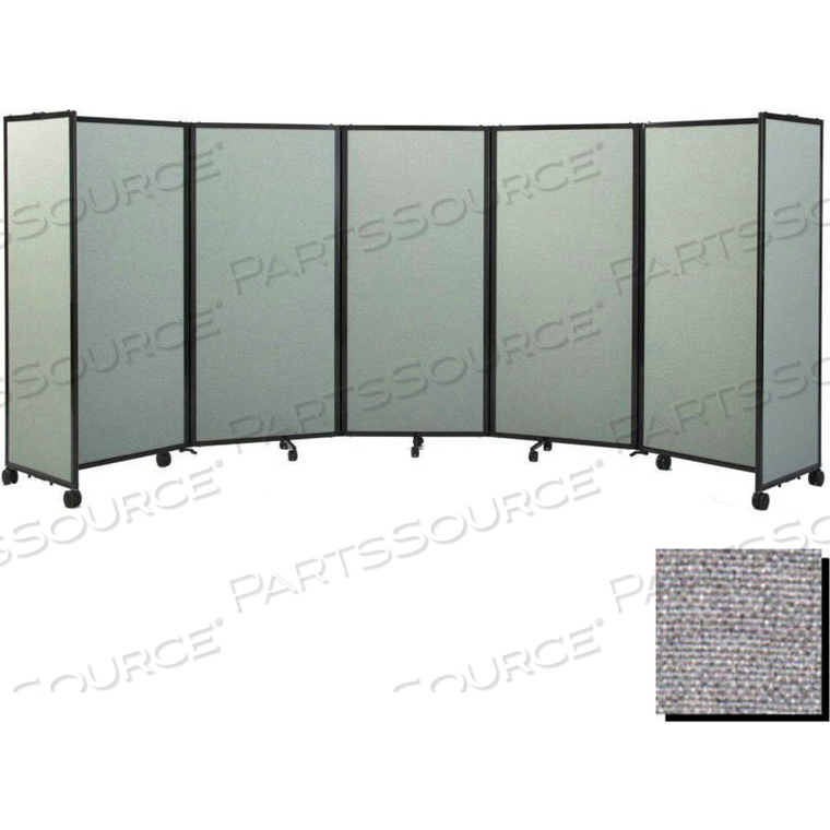 PORTABLE MOBILE ROOM DIVIDER, 6'10"X25' FABRIC, CLOUD GRAY by Versare Solutions, Inc. PORTABLE MOBILE ROOM DIVIDER, 6'10"X25' FABRIC, CLOUD GRAY by Versare Solutions, Inc.