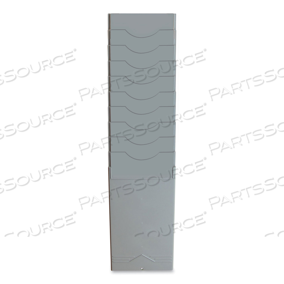 TIME CARD RACK, 10 POCKETS, PLASTIC, LIGHT GRAY by Pyramid TIME CARD RACK, 10 POCKETS, PLASTIC, LIGHT GRAY by Pyramid