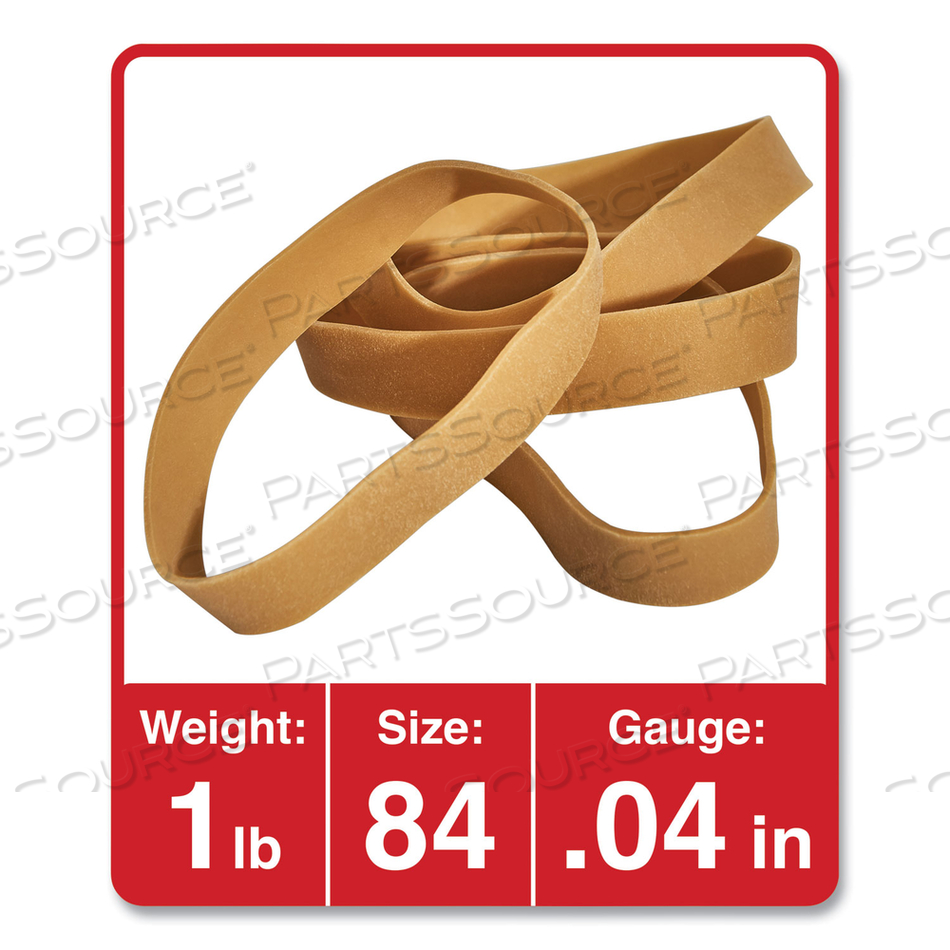 RUBBER BANDS, SIZE 84, 0.04" GAUGE, BEIGE, 1 LB BOX by Universal RUBBER BANDS, SIZE 84, 0.04" GAUGE, BEIGE, 1 LB BOX by Universal