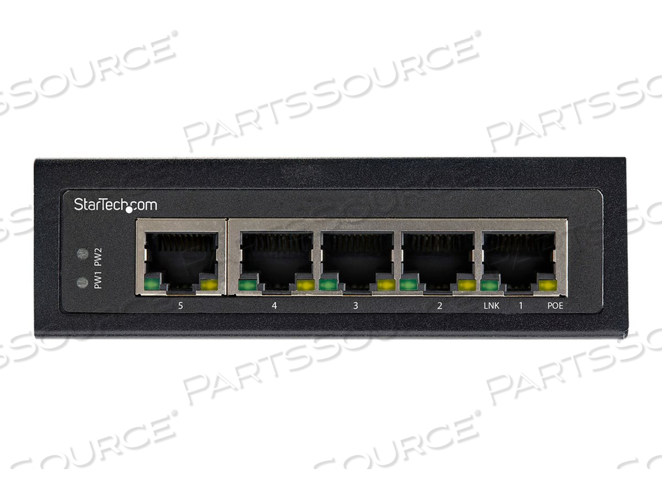 INDUSTRIAL 5 PORT GIGABIT POE SWITCH, 30W, POWER OVER ETHERNET SWITCH, HARDENED GBE POE+ UNMANAGED SWITCH, RUGGED HIGH POWER GIGABIT NETWORK by StarTech.com Ltd. INDUSTRIAL 5 PORT GIGABIT POE SWITCH, 30W, POWER OVER ETHERNET SWITCH, HARDENED GBE POE+ UNMANAGED SWITCH, RUGGED HIGH POWER GIGABIT NETWORK by StarTech.com Ltd.