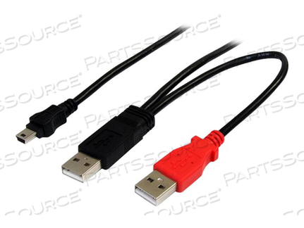 CONNECT AND POWER YOUR EXTERNAL MINI-USB EQUIPPED HARD DRIVE THROUGH TWO STANDAR by StarTech.com Ltd.
