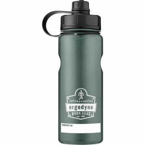 PLASTIC WIDE MOUTH WATER BOTTLE, 1 LITER, GRAY by Ergodyne