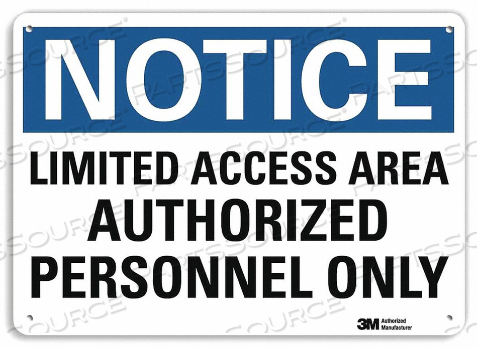 NOTICE SIGN 10 WX7 H 0.04 THICKNESS by Lyle Signs Inc.