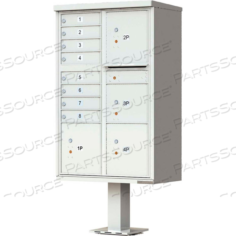 VITAL CLUSTER BOX UNIT, 8 MAILBOXES & 4 PARCEL LOCKERS, POSTAL GREY by Florence Manufacturing Company VITAL CLUSTER BOX UNIT, 8 MAILBOXES & 4 PARCEL LOCKERS, POSTAL GREY by Florence Manufacturing Company