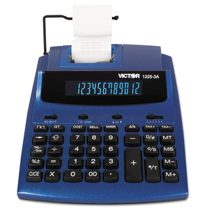 1225-3A ANTIMICROBIAL TWO-COLOR PRINTING CALCULATOR, BLUE/RED PRINT, 3 LINES/SEC by Victor Technology, LLC