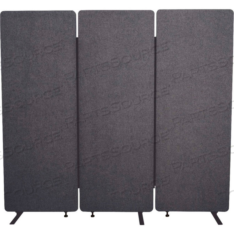 RECLAIM ACOUSTIC ROOM DIVIDERS - 3 PACK - SLATE GRAY by Luxor RECLAIM ACOUSTIC ROOM DIVIDERS - 3 PACK - SLATE GRAY by Luxor