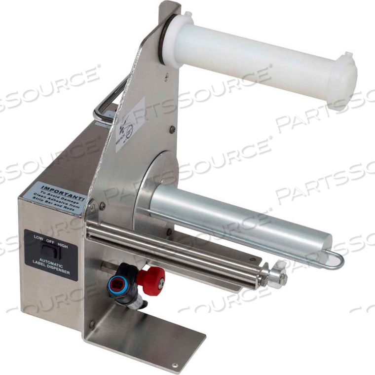 AUTOMATIC STAINLESS STEEL LABEL DISPENSER FOR OPAQUE LABELS UP TO 6-1/2"W by Labelmate USA LLC AUTOMATIC STAINLESS STEEL LABEL DISPENSER FOR OPAQUE LABELS UP TO 6-1/2"W by Labelmate USA LLC