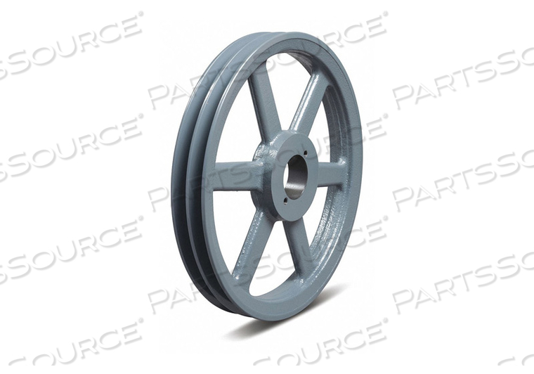 STANDARD V-BELT PULLEY, BUSHED BORE, 2 GROOVE, 9.75 IN OD, H/QT FOR BUSHING SIZE by TB Wood's