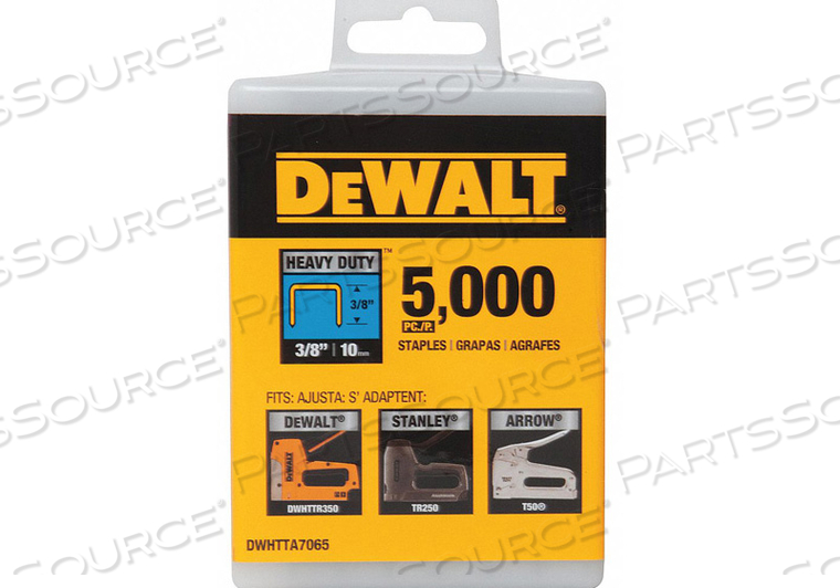 HEAVY DUTY STAPLE 25/64 3/8 LEG PK5000 by DeWalt